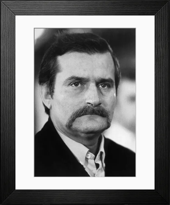 Framed Print : Portrait of Lech Walesa Framed Print : Portrait of Lech Walesa