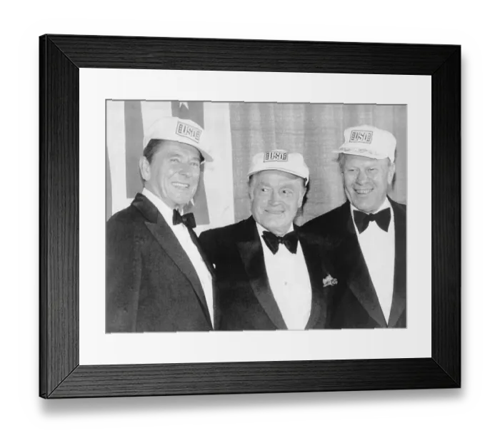 Framed Print : President Reagan with Bob Hope and Gerald Ford Framed Print : President Reagan with Bob Hope and Gerald Ford