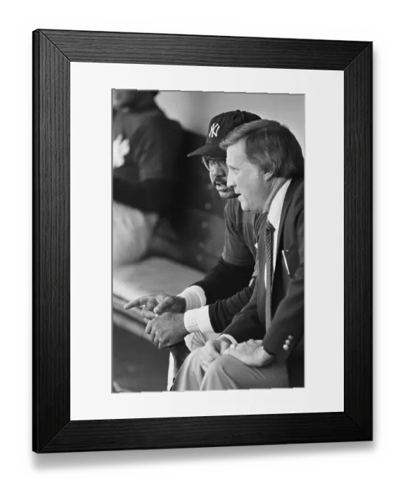 Framed Print : George Steinbrenner and Reggie Jackson Conversing Framed Print : George Steinbrenner and Reggie Jackson Conversing