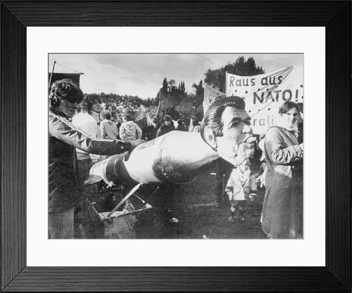 Framed Print : Protesting in West Germany Framed Print : Protesting in West Germany