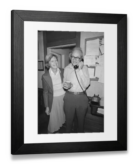 Framed Print : David Hubel Talking on Telephone Framed Print : David Hubel Talking on Telephone