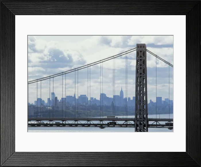 Framed Print : George Washington Bridge Framing Manhattan Framed Print : George Washington Bridge Framing Manhattan