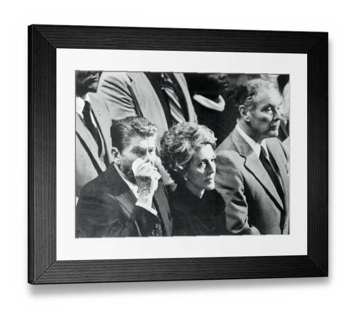 Framed Print : Ronald Reagan Wiping His Face Framed Print : Ronald Reagan Wiping His Face
