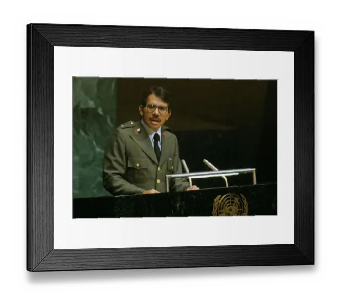 Framed Print : Daniel Ortega Saavedra Addressing United Nations Framed Print : Daniel Ortega Saavedra Addressing United Nations