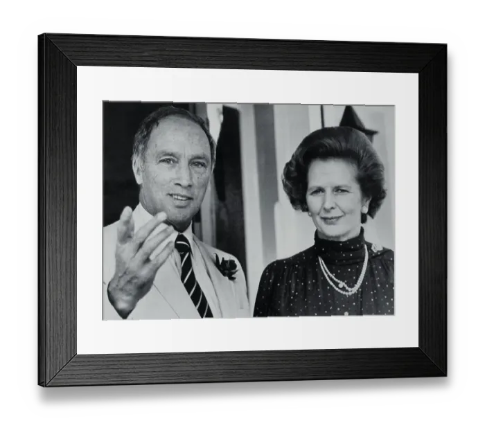 Framed Print : Pierre Elliott Trudeau and Margaret Thatcher Framed Print : Pierre Elliott Trudeau and Margaret Thatcher
