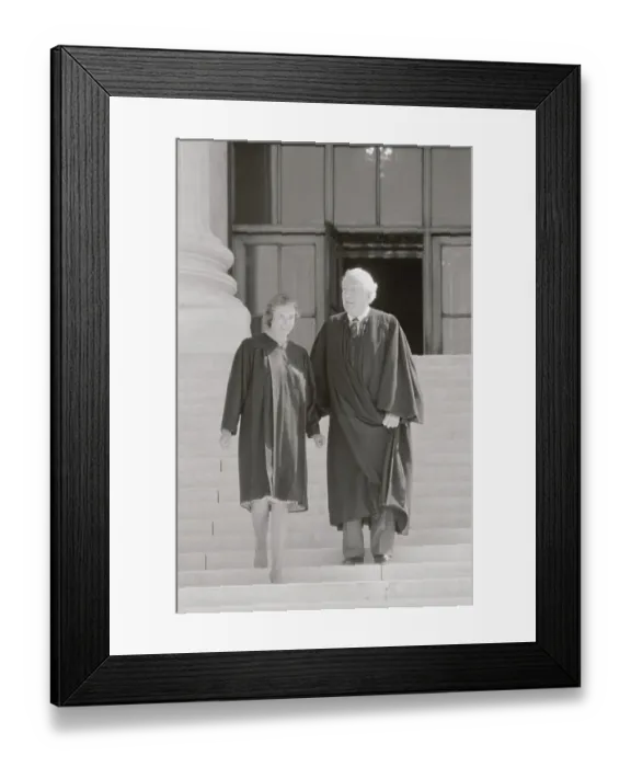 Framed Print : Sandra O'Connor Posing with Chief Justice