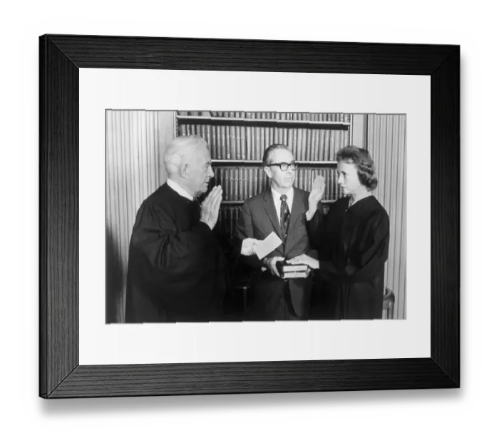 Framed Print : Sandra Day O'Connor Taking Oath Framed Print : Sandra Day O'Connor Taking Oath