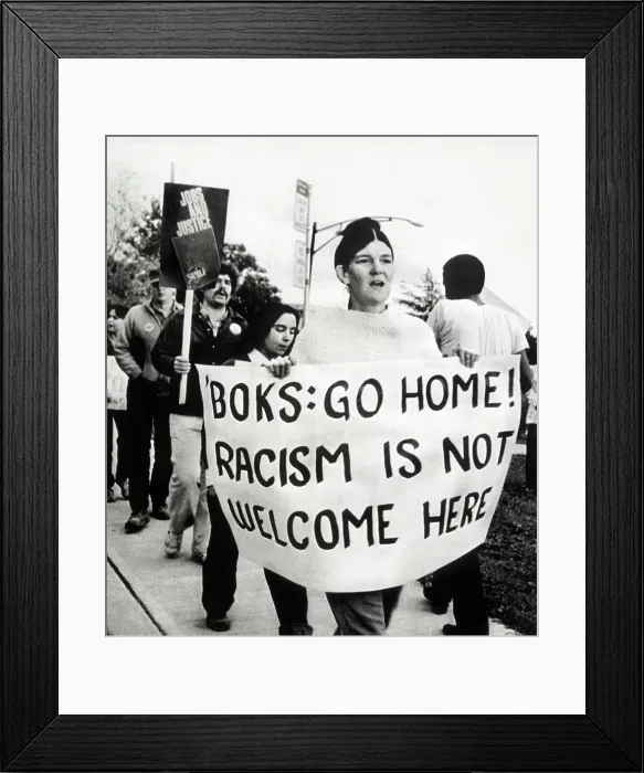 Framed Print : Anti-Apartheid Demonstration Framed Print : Anti-Apartheid Demonstration