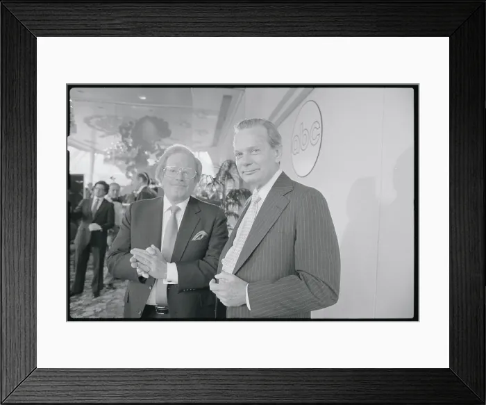 Framed Print : David Brinkley Holding a Press conference Framed Print : David Brinkley Holding a Press conference