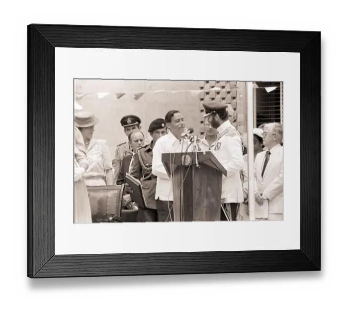 Framed Print : Belize Prime Minister on Independence Day
