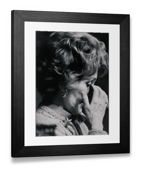 Framed Print : Nancy Reagan Wiping a Tear Framed Print : Nancy Reagan Wiping a Tear