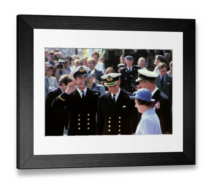 Framed Print : Prince Andrew with Queen Elizabeth and Prince Philip Framed Print : Prince Andrew with Queen Elizabeth and Prince Philip
