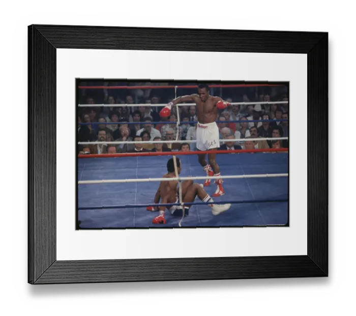 Framed Print : Boxer Flooring Opponent