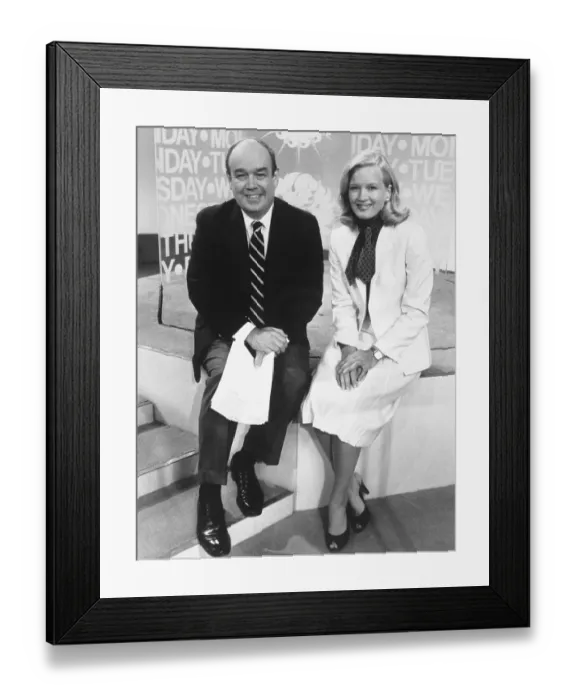 Framed Print : Diane Sawyer Posing with Charles Kuralt Framed Print : Diane Sawyer Posing with Charles Kuralt