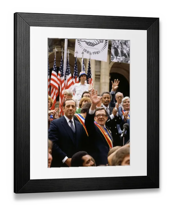 Framed Print : Lane Kirkland and Mario Cuomo During Parade Framed Print : Lane Kirkland and Mario Cuomo During Parade