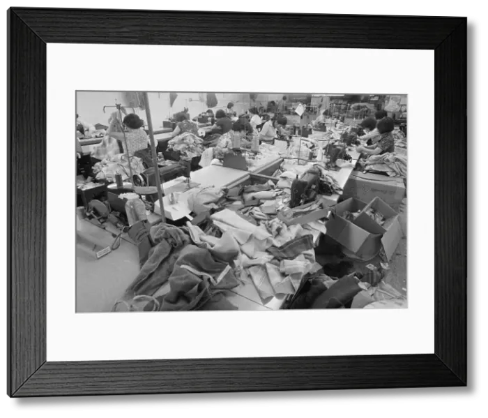 Framed Print : Women Sewing Clothes In Chinatown