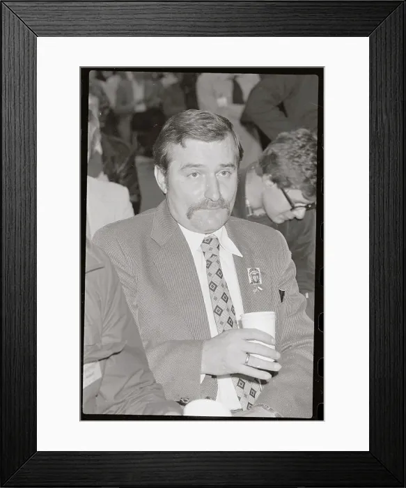 Framed Print : Lech Walesa Making Speech Framed Print : Lech Walesa Making Speech