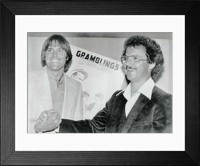 Framed Print : Bruce Jenner and Jim Gregory Posing by Poster Framed Print : Bruce Jenner and Jim Gregory Posing by Poster
