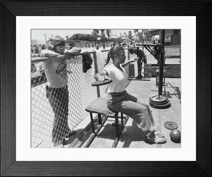 Framed Print : Venice Workout, 1981 Framed Print : Venice Workout, 1981