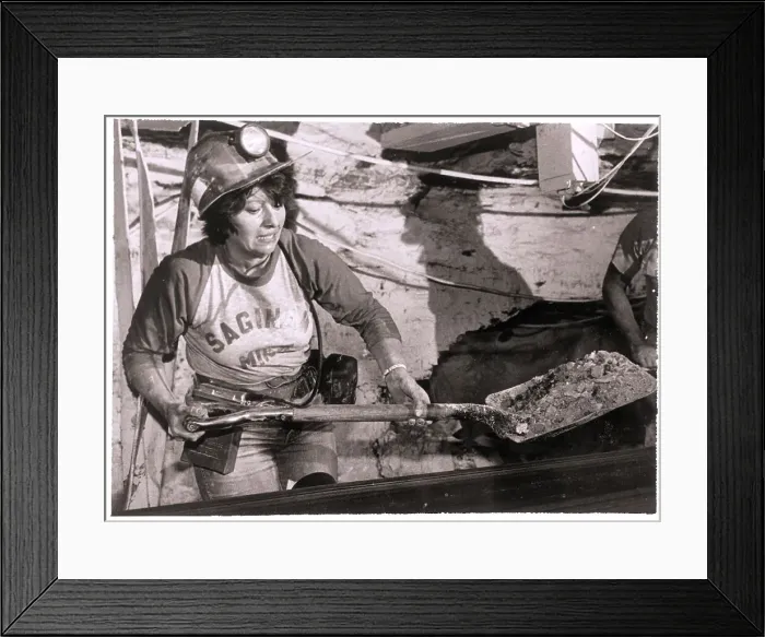 Framed Print : Linda Sabo in Saginaw Mine Framed Print : Linda Sabo in Saginaw Mine
