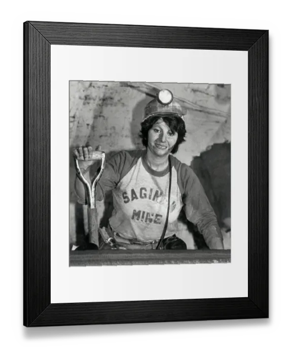 Framed Print : Portrait of Female Miner at Work