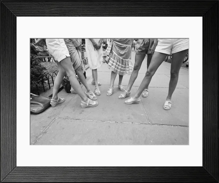 Framed Print : Women Wearing Bio-Mechanical Sandals
