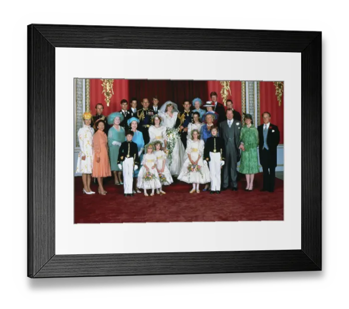 Framed Print : Royal Family Posing After Wedding Framed Print : Royal Family Posing After Wedding