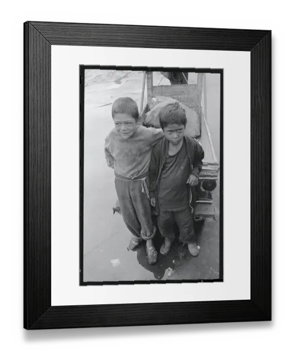 Framed Print : Portrait of Two Street Boys Framed Print : Portrait of Two Street Boys