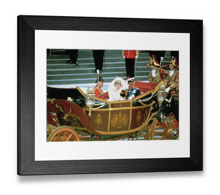 Framed Print : Prince Charles and Princess Diana After Wedding Framed Print : Prince Charles and Princess Diana After Wedding