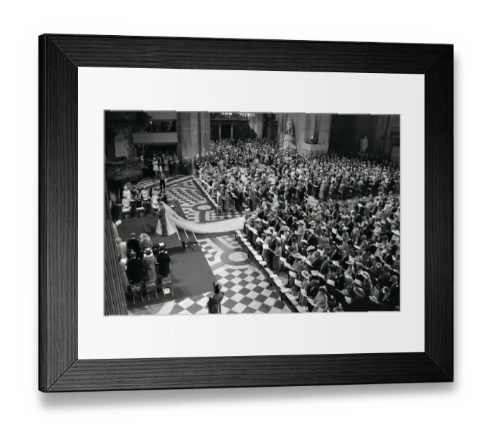 Framed Print : General View of Cathedral Filled for Prince Charles Wedding Framed Print : General View of Cathedral Filled for Prince Charles Wedding