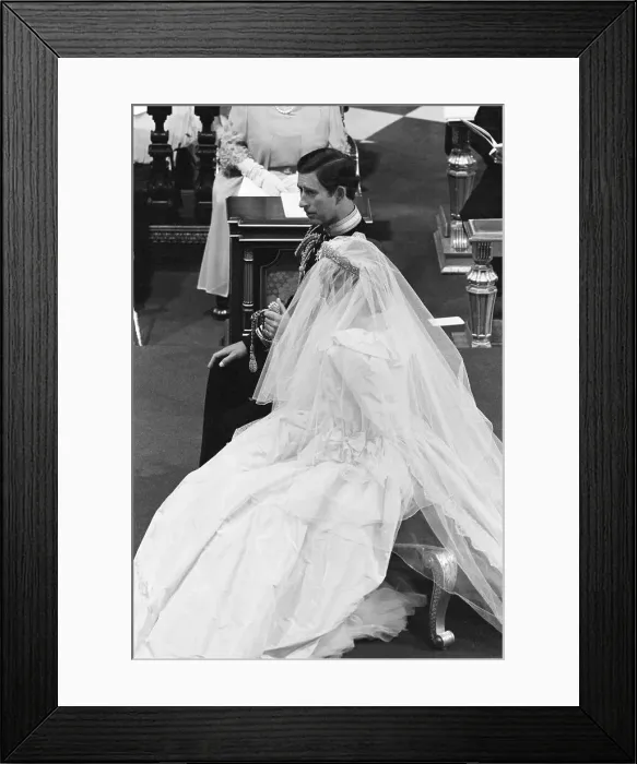 Framed Print : Prince Charles and Diana Spencer During Wedding Framed Print : Prince Charles and Diana Spencer During Wedding