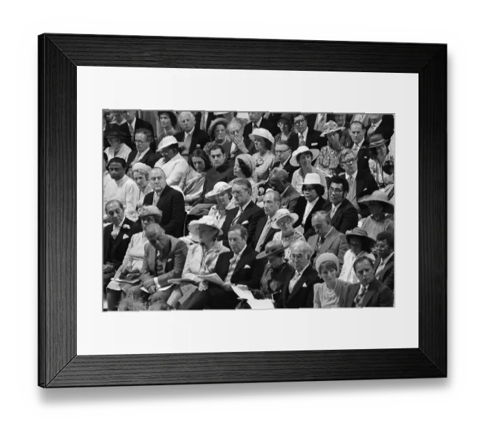 Framed Print : Guests at wedding of Prince Charles to Diana Spencer Framed Print : Guests at wedding of Prince Charles to Diana Spencer