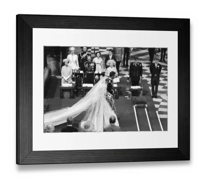 Framed Print : Prince Charles and Lady Diana Walk Off of Platform After Wedding Framed Print : Prince Charles and Lady Diana Walk Off of Platform After Wedding