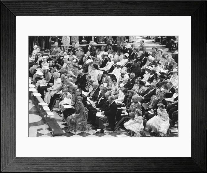 Framed Print : Audience in Cathedral to Witness Prince Charles Wedding