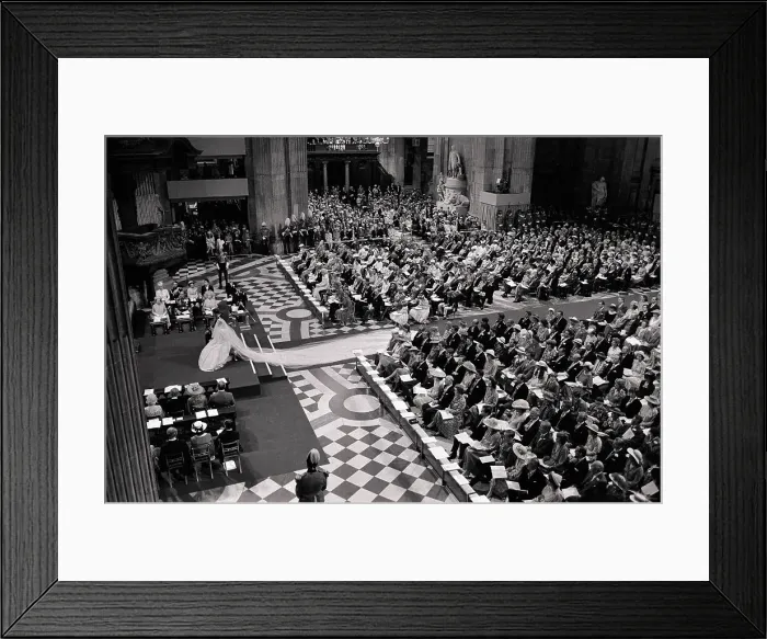 Framed Print : Diana Spencer and Prince Charles Walking for Wedding Framed Print : Diana Spencer and Prince Charles Walking for Wedding