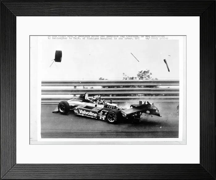 Framed Print : Race Car Breaking Up on Track Framed Print : Race Car Breaking Up on Track