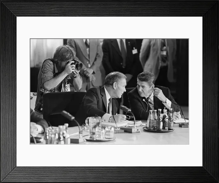 Framed Print : Cameraman Photographing President Reagan and Alexander Haig Framed Print : Cameraman Photographing President Reagan and Alexander Haig