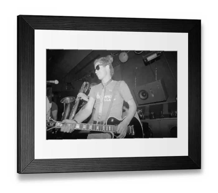 Framed Print : Portrait of John McEnroe Playing Guitar Framed Print : Portrait of John McEnroe Playing Guitar