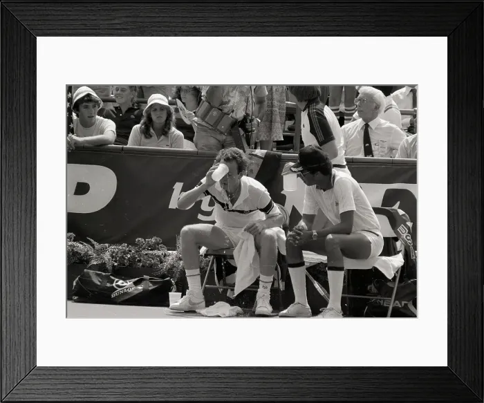 Framed Print : McEnroe and Ashe at Davis Cup Match Framed Print : McEnroe and Ashe at Davis Cup Match