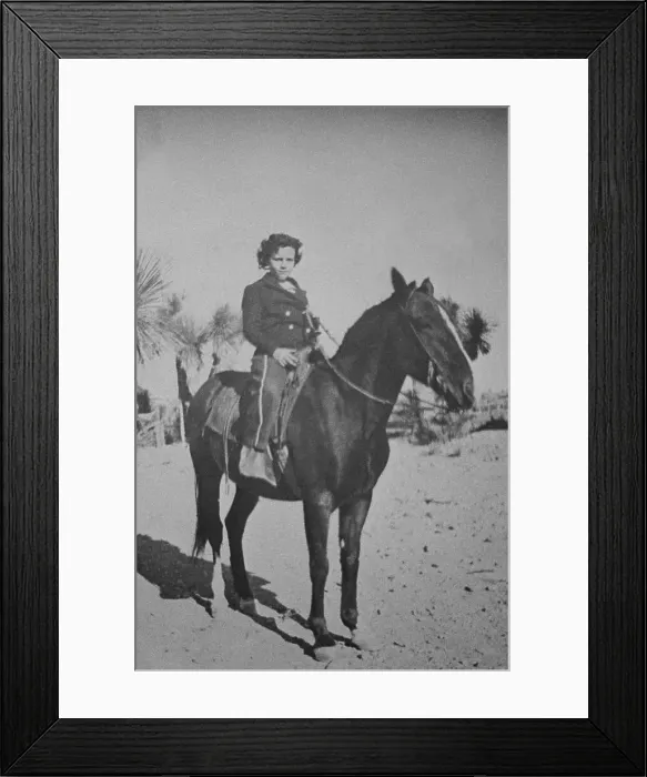 Framed Print : Young Sandra O'Connor on Horseback Framed Print : Young Sandra O'Connor on Horseback