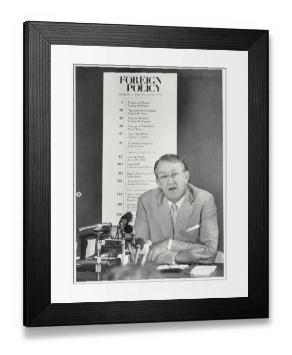 Framed Print : Malcolm Fraser Holding News Conference Framed Print : Malcolm Fraser Holding News Conference