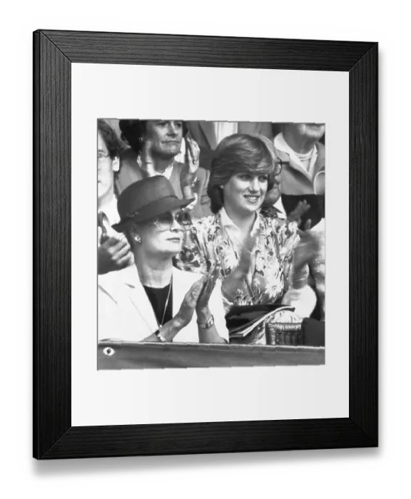 Framed Print : Princess Grace and Lady Diana Spencer Applauding Framed Print : Princess Grace and Lady Diana Spencer Applauding