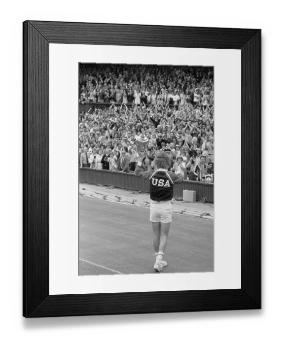 Framed Print : McEnroe Showing Off Wimbledon Trophy Framed Print : McEnroe Showing Off Wimbledon Trophy