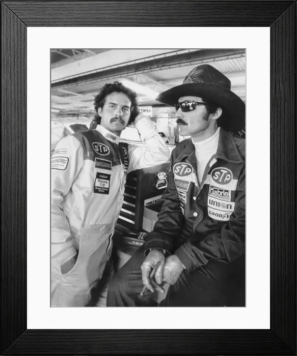 Framed Print : Racecar Drivers Kyle Petty and Father Richard Petty Framed Print : Racecar Drivers Kyle Petty and Father Richard Petty