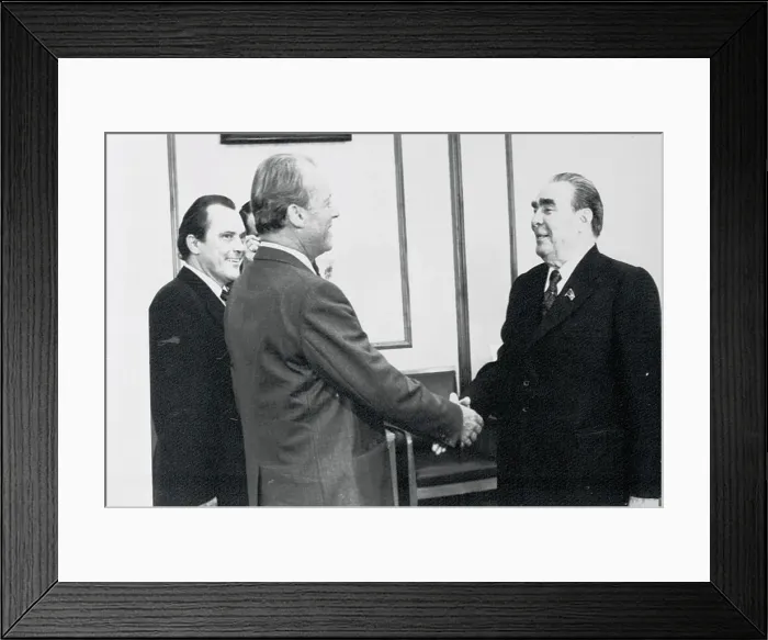 Framed Print : Willy Brandt and Leonid Brezhnev Shaking Hands Framed Print : Willy Brandt and Leonid Brezhnev Shaking Hands