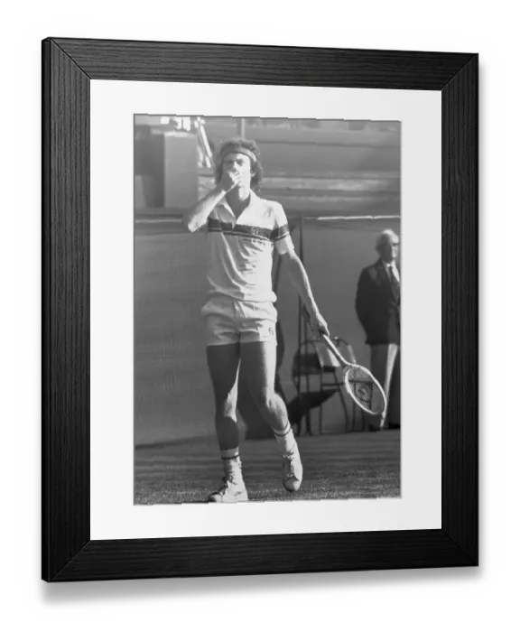 Framed Print : John McEnroe during match Framed Print : John McEnroe during match