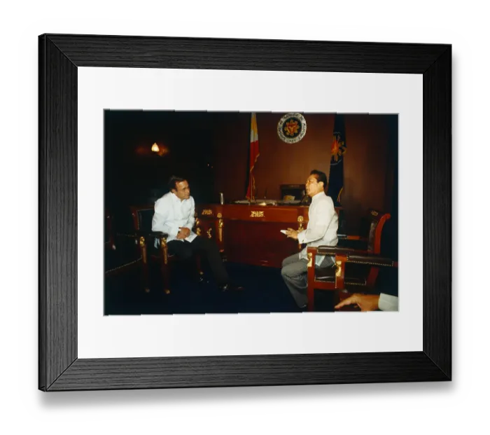 Framed Print : George Bush and Ferdinand Marcos Framed Print : George Bush and Ferdinand Marcos