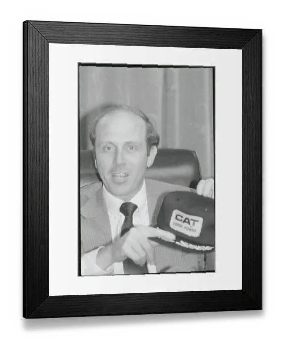 Framed Print : Kent Hance Displaying Hat Framed Print : Kent Hance Displaying Hat