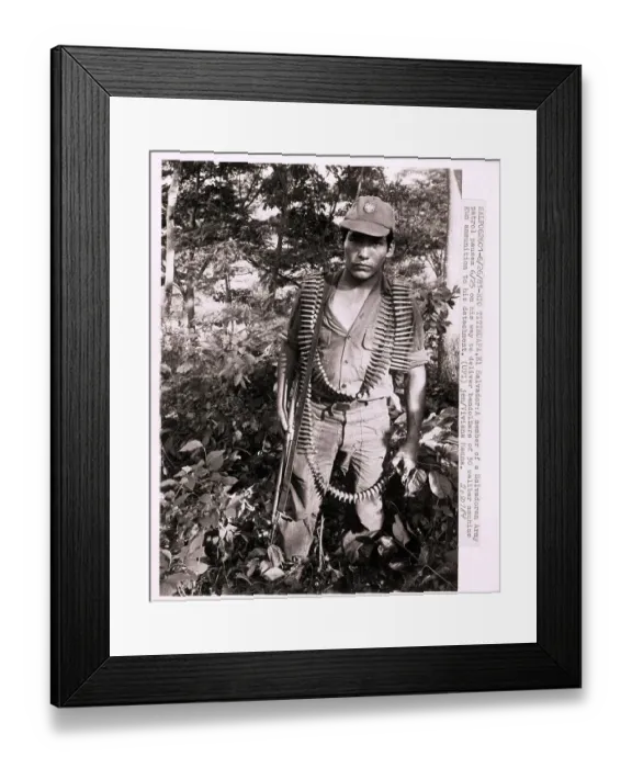 Framed Print : Soldier Carrying Ammunition Bandoliers Framed Print : Soldier Carrying Ammunition Bandoliers