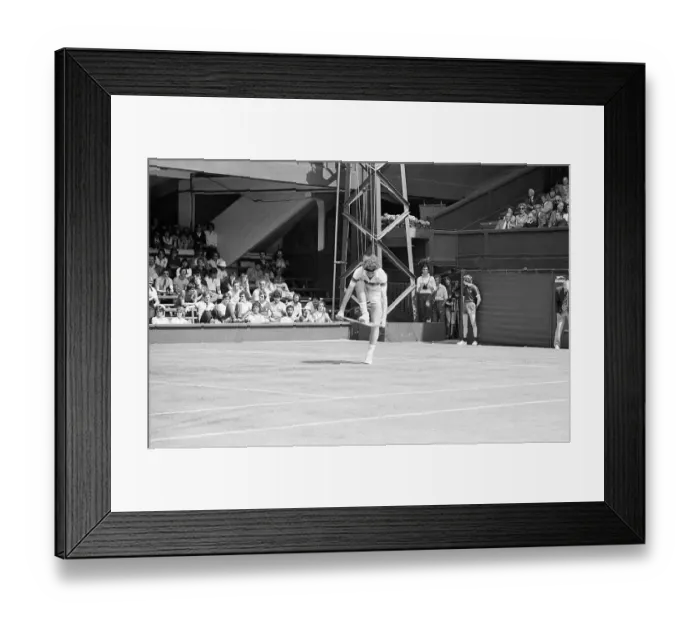 Framed Print : John Mcenroe Tries to Break Racquet Framed Print : John Mcenroe Tries to Break Racquet